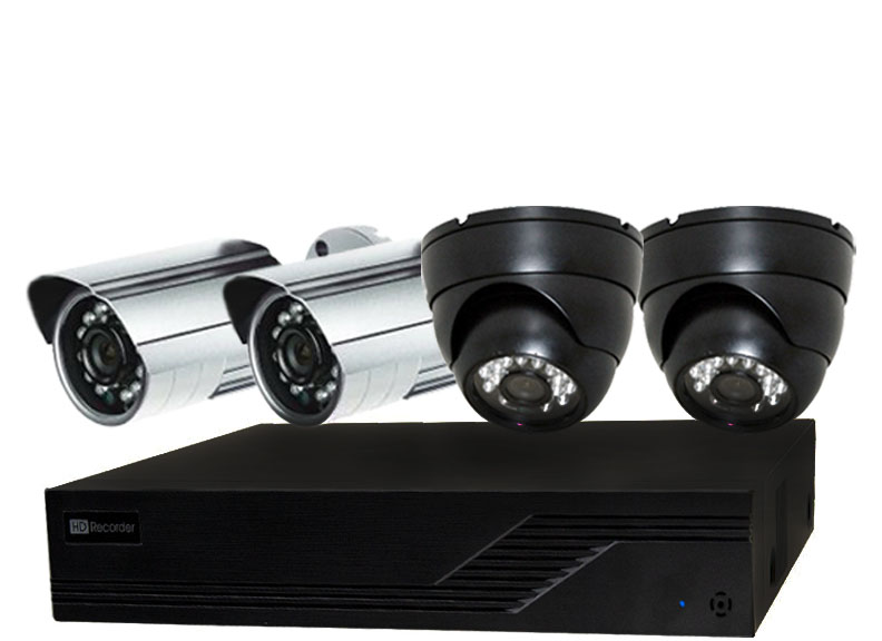 1 to 4 Camera Video Security Camera Systems for Home and Business
