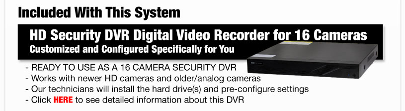 Included With This System HD Security DVR Digital Video Recorder for 4 Cameras Customized and Configured Specifically for You
