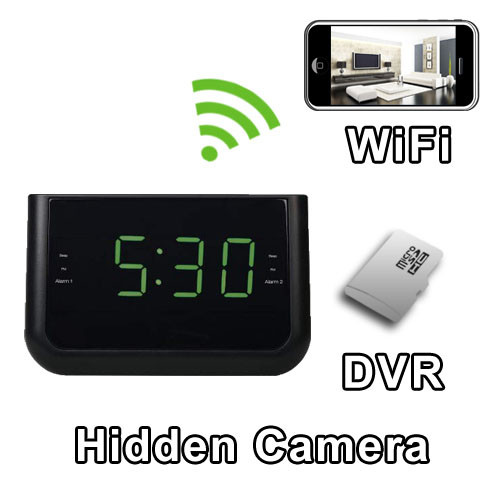 WiFi Alarm Clock Hidden Camera Spy Camera Nanny Cam