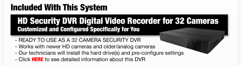 Included With This System HD Security DVR Digital Video Recorder for 4 Cameras Customized and Configured Specifically for You