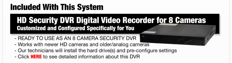 Included With This System HD Security DVR Digital Video Recorder for 4 Cameras Customized and Configured Specifically for You