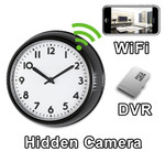 WiFi Black Frame Office Style Wall Clock Hidden Camera Spy Camera Nanny Cam