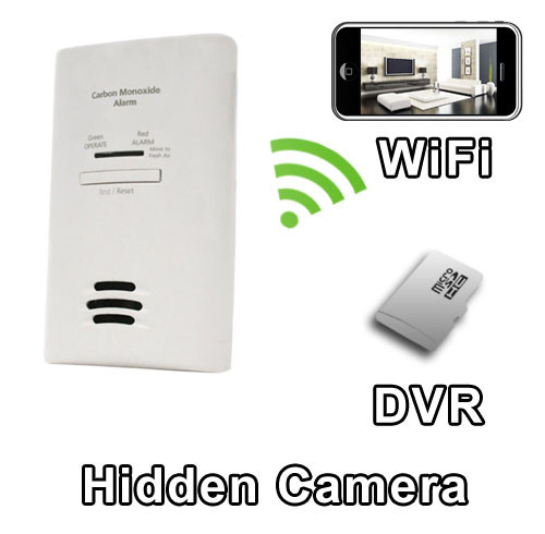 WiFi CO2 Carbon Monoxide Detector Hidden Camera Spy Camera Nanny Cam
