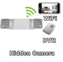 Emergency Light Hidden Camera Spy Camera Nanny Cam WiFi Live Viewing from iPhone Android PC's